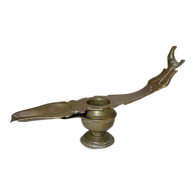 Antique 19th Century Bronze Indian Hindu Bronze Changalvetta Ritual Oil Lamp For Sale