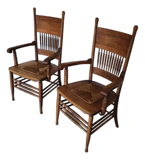 Belle Epoque Chairs in Wicker, Set of 2
