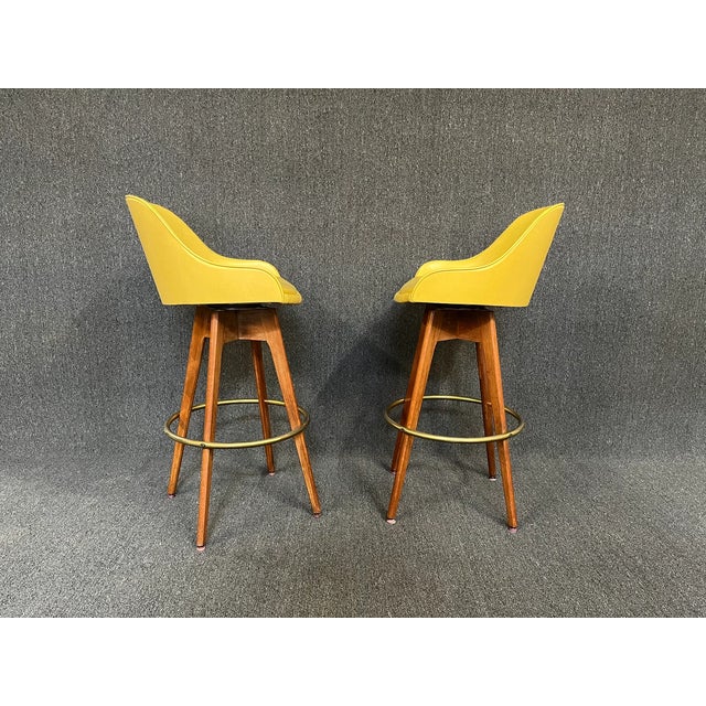 1960s Vintage Mid Century Bar Stools by Chet Beardsley - Set of 2 For Sale - Image 4 of 6