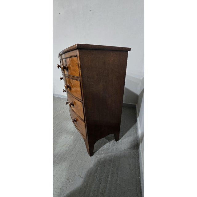 Early 19th Century Mahogany Bow Front Chest Drawers, 1810 For Sale - Image 5 of 13