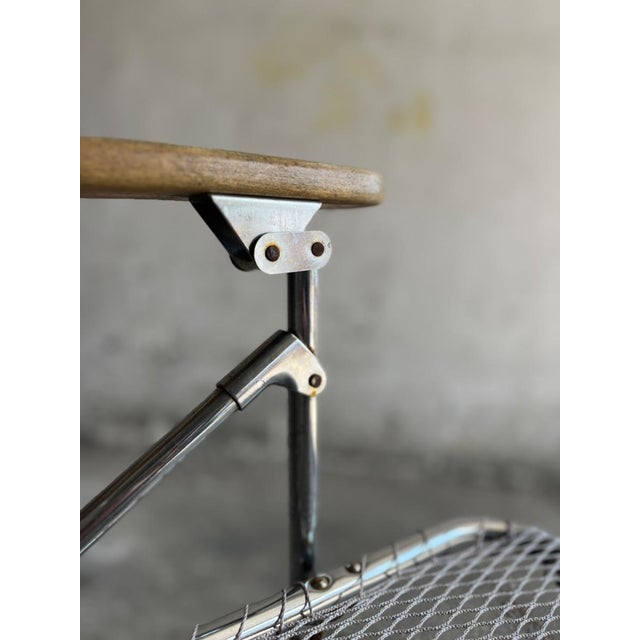 Set of Vintage Aluminium Wire Folding Chairs For Sale - Image 10 of 18