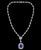 Contemporary 7 Carat Cushion Tanzanite and 13 Carat Diamond Pendant/ Necklace 18 Karat Gold For Sale - Image 3 of 18