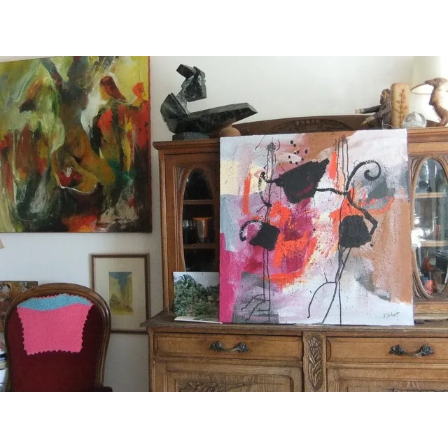 Textile Josette Dubost, Jour d'Ivresse, 2018, Acrylic on Canvas For Sale - Image 7 of 9