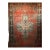 Mid 19th Century Farahan Rug, Hand-Knotted Wool, Floral Medallion Pattern, Red & Blue, 8x12 For Sale