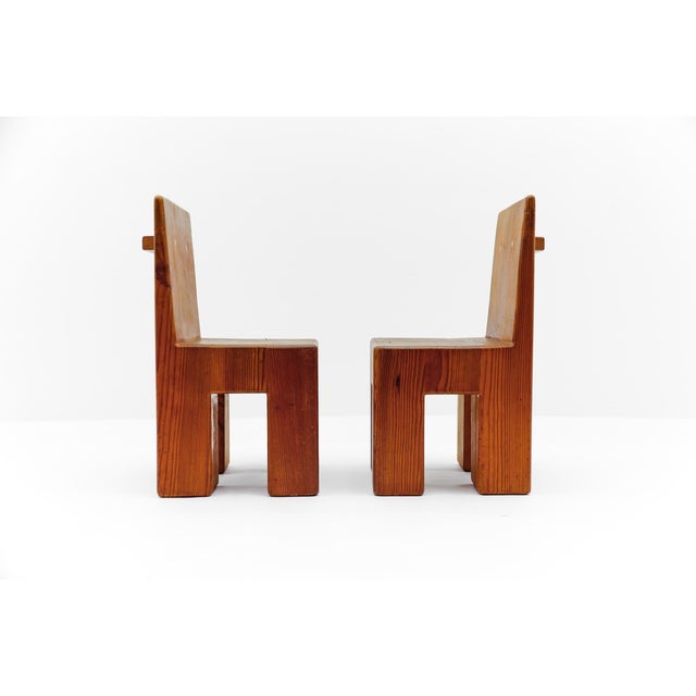 Vintage Scandinavian Children's Dinner Set in Pine, 1960s, Set of 5 For Sale - Image 16 of 18