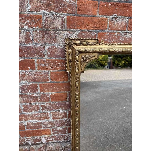W: 111cm (43.7")h: 132cm (52")d: 4cm (1.6") a superb large antique english 19th century carved wood & gesso gilt...