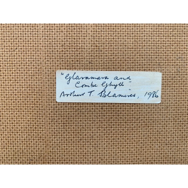 Wood Vintage Oil Painting of the English Lake District by Modern British Landscape Artist, 1986 For Sale - Image 7 of 13