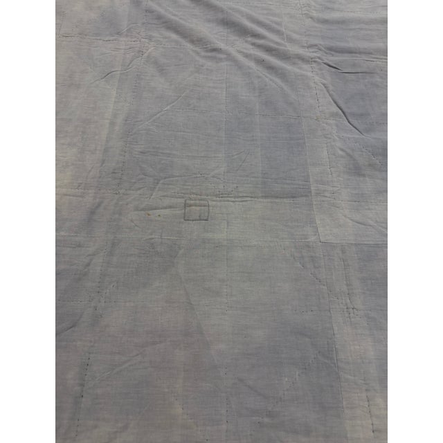 White 1920s Antique Quilt American Usa Allover Checkerboard Geometric Square Handmade Blanket For Sale - Image 8 of 11