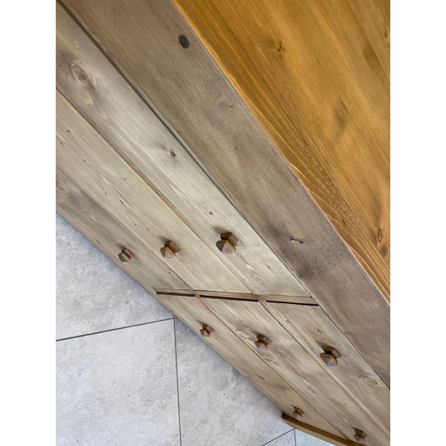 Rustic Planer Bench in Pine For Sale - Image 9 of 18