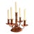Vintage Mexican Hammered Copper 5-Arm Candelabra — Santa Clara Del Cobre Style, 1950s–60s Folk Art For Sale