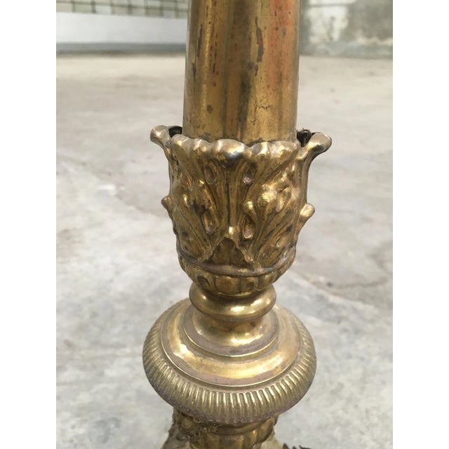 Italian 19th Century Brass Candle Holders, Set of 2 For Sale - Image 5 of 10