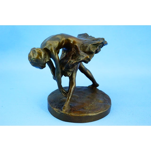 Brown Edgar Degas, Ballerina Tying Her Shoe, 1890s, Bronze For Sale - Image 8 of 18