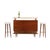 Mid 20th Century Mid Century Mahogany and Parchment Bar and Stool Set, Brass Details For Sale - Image 5 of 5