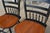 Black Pair of Mid 20th Century Hitchcock Black W/ Brown Seat Gold Stenciled Fruits Harvest Dining Chairs For Sale - Image 8 of 15
