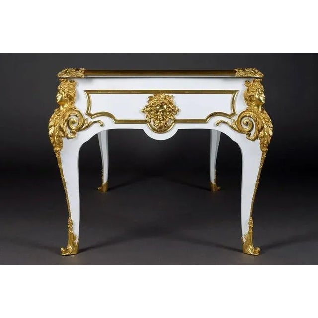 20th Century Bureau Plat or Writting Table in Style of Andre Charles Boulle For Sale - Image 4 of 11