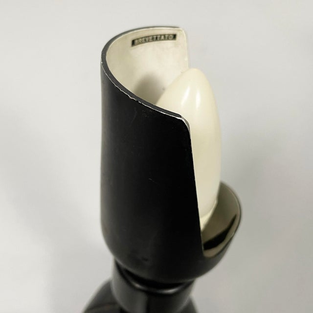 Black Italian Modern Model 600P Table Lamps attributed to Gino Sarfatti for Arteluce, 1970s, Set of 2 For Sale - Image 8 of 18