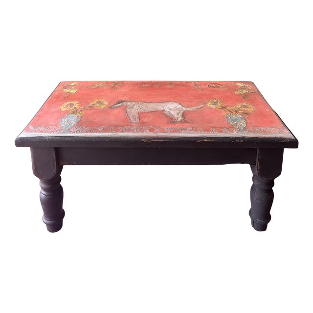 Vintage Painted Coffee Table, 1970s For Sale