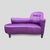 1930s Purple Satin Chaise Lounge, 1930s For Sale - Image 5 of 5