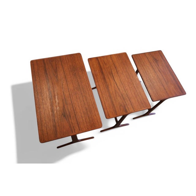 Heltborg Møbler Nesting Tables by Erling Torvits for Heltborg Mobler, 1960, Set of 3 For Sale - Image 4 of 18