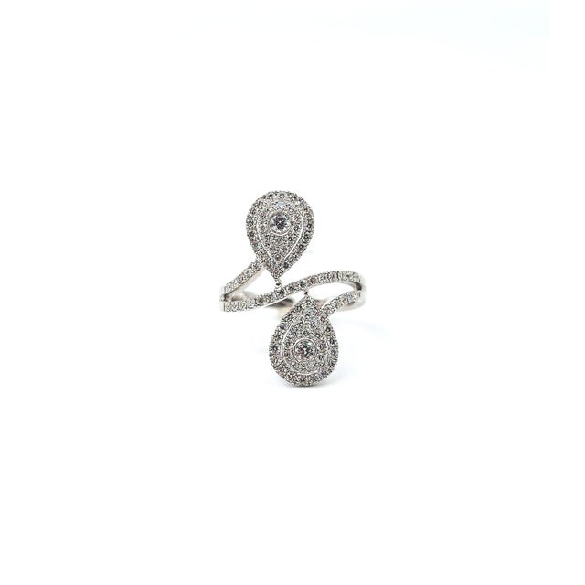 White 1.16 Ct Diamond Ring Size 6 For Sale - Image 8 of 8
