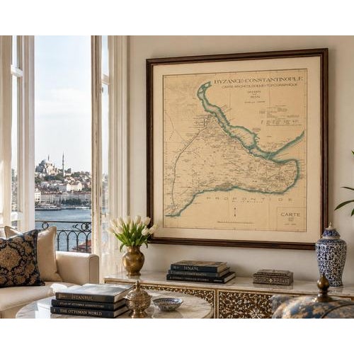 Vintage Archaeological & Topographical Map, 1938 For Sale - Image 3 of 12