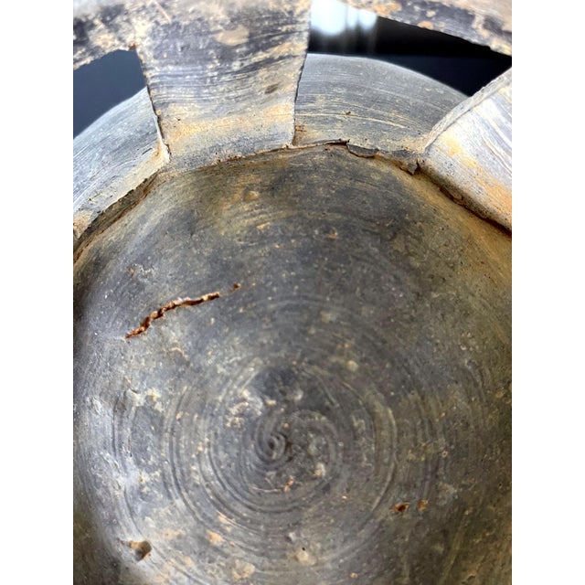 Fine Korean Pottery Footed Jar with Long Neck Silla Period For Sale - Image 18 of 18