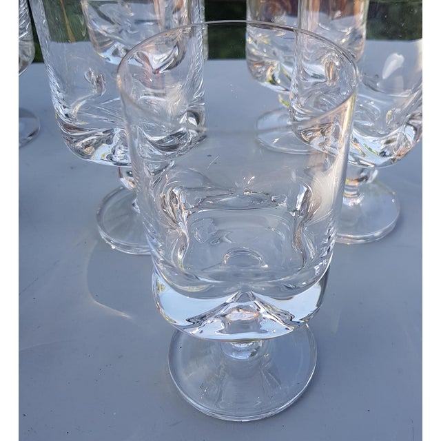 Unusual drinking glasses with side indentations. Thick-walled stand I have official proof of authenticity such as vintage...