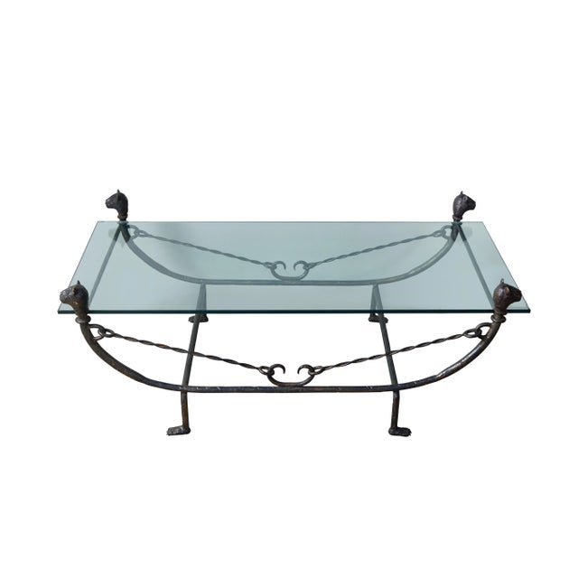 Bronze and Forged Iron Coffee Table in the Style of Diego Giacometti For Sale - Image 10 of 10