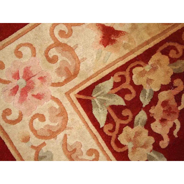 1970s Handmade Vintage Art Deco Chinese Rug 3'9" X 6'5" For Sale In New York - Image 6 of 10