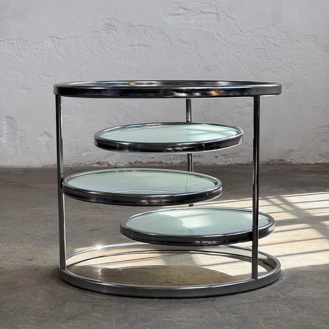 1990s Vintage Chrome and Glass Coffee Table by Milo Baughman, 1990 For Sale - Image 5 of 12