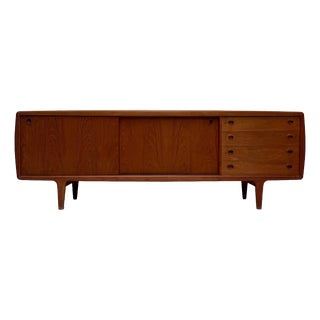 Large Vintage Danish Teak Sideboard by H.P. Hansen, 1960s For Sale