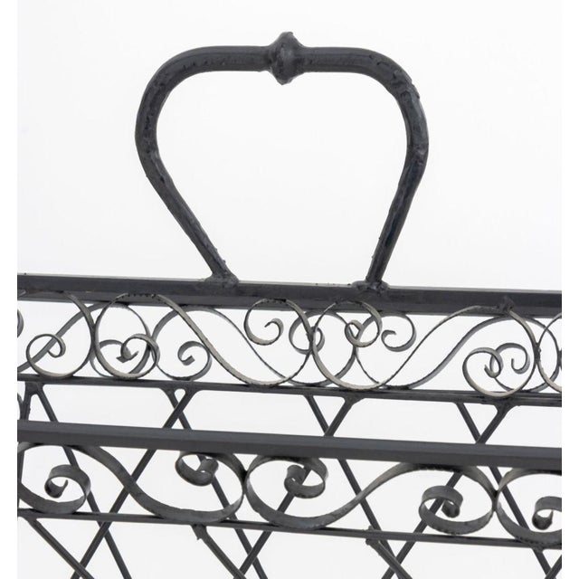 Victorian Victorian Wrought Iron Canterbury For Sale - Image 3 of 9