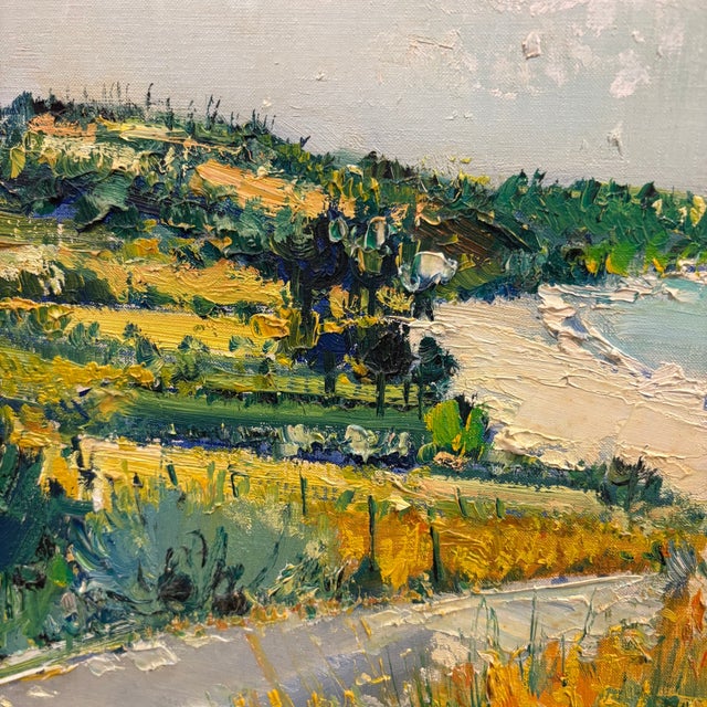 Coastal Mid‑Century Ardissonne Coastal Landscape Oil Painting For Sale - Image 3 of 5