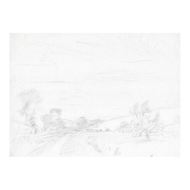 1920s Eliot Clark Impressionist Landscape Drawing For Sale