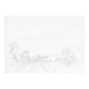 1920s Eliot Clark Impressionist Landscape Drawing