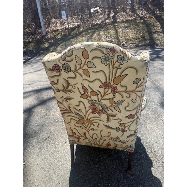 Stunning Vintage Wingback Armchair by Premium American Furniture Maker Knob Creek. For Sale - Image 4 of 5