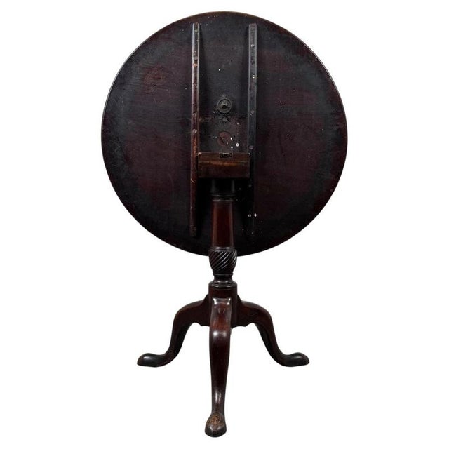 18th Century Georgian English Mahogany Tilt-Top Table For Sale - Image 3 of 5