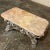 Baroque Mid-Century Italian Baroque Painted Coffee Table With Travertine For Sale - Image 3 of 13