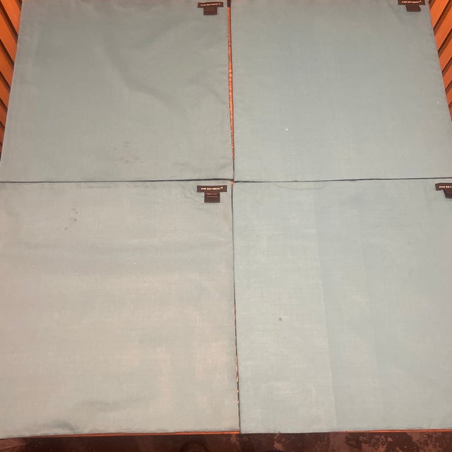 Ornamental & Decorative Materials Kim Seybert Hand-Beaded Placemat Set of 8 in Coastal Blue-Green For Sale - Image 7 of 11