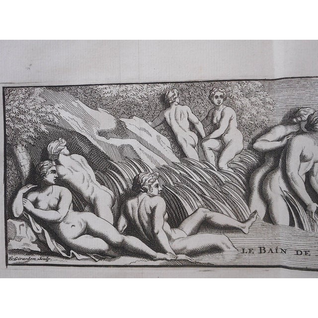 This antique early 19th century engravings depicts a bas relief in the ancient cities Herculaneum or Pompeii that were...