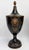 Neoclassical Pair of Vintage Neoclassical Painted Toleware Lidded Urns With Lion Mask Handles For Sale - Image 3 of 12