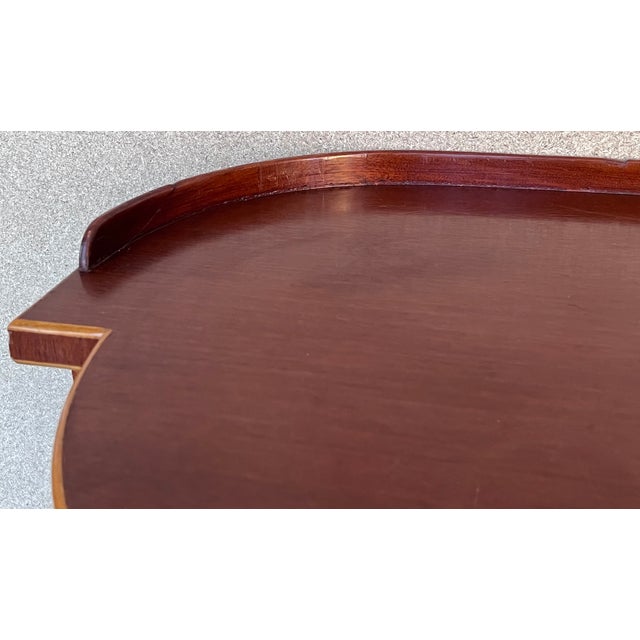 Early 20th French Oval Demilune Large Console Table With Marquetry and Drawers For Sale - Image 10 of 13