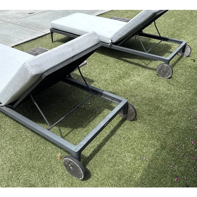 Gloster Grid Outdoor Chaise Loungers, Set of Four For Sale - Image 9 of 12