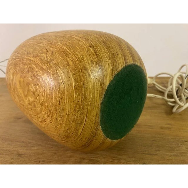 Mid-Century Turned Wood Lamp, 1960s For Sale - Image 7 of 11
