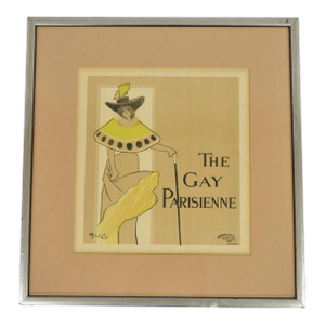 Hyland Ellis "The Gay Parisienne" Framed Lithograph Print Les Maitres De lAffice