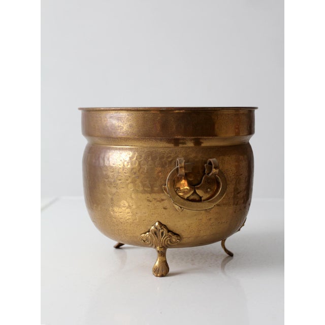 Antique Victorian Brass Jardiniere Planter For Sale - Image 10 of 14