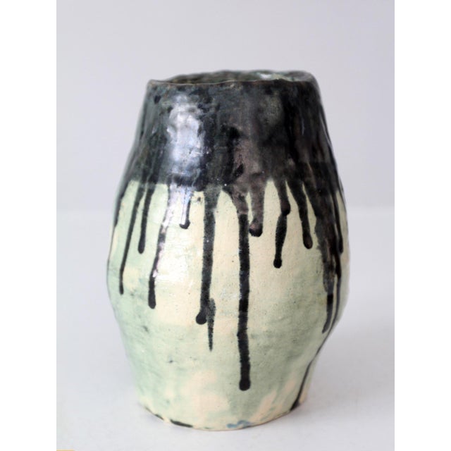 Vintage Handmade Studio Pottery Vase For Sale - Image 11 of 14
