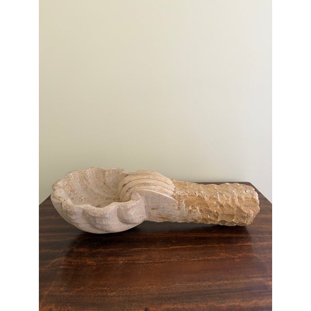 19th Century Italian Marble Shell Font From a Catholic Church For Sale - Image 11 of 12