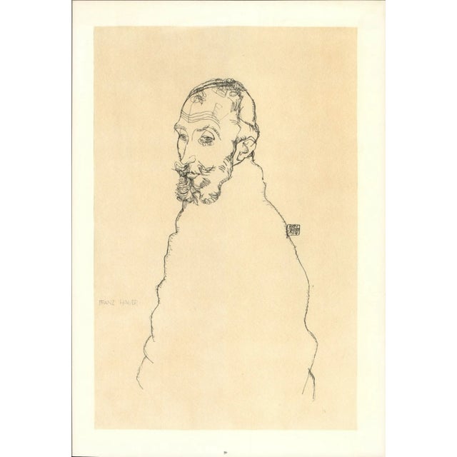 Artist:Egon Schiele Country:Austria Title:Portrait of Franz Hauer Medium:Lithograph – 39 Marks:Signed in plate...