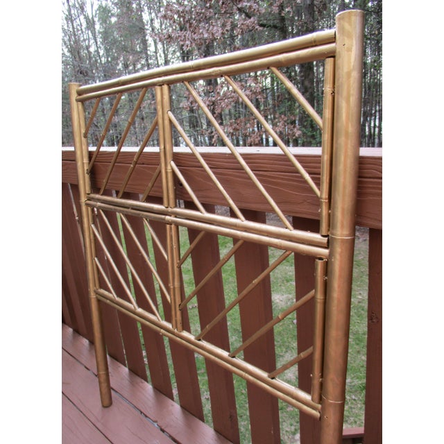 Gold Chippendale Bamboo Twin Headboards A Pair Chairish